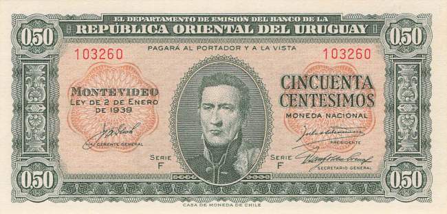 Uruguay 50 Centesimos 1939